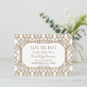 Charm Goud Zwart Great Gatsby Jaren 20 Save The Da Save The Date (Staand voorkant)