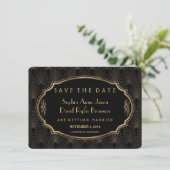 Charm Great Gatsby 20s Art Deco Save The Date (Staand voorkant)