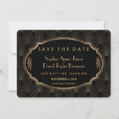 Charm Great Gatsby 20s Art Deco Save The Date (Voorkant)