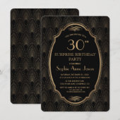 Charm Great Gatsby  Art Deco Birthday Party Kaart (Voorkant / Achterkant)