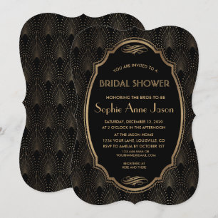 Charm Great Gatsby  Art Deco Vrijgezellenfeest Kaart