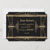 Charm Great Gatsby ZAL U MIJN GROOMSMAN ZIJN Kaart (Achterkant)