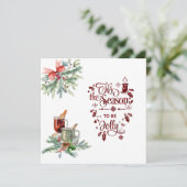 Charm Greenery is het kerstscript voor de seizoens Kaart (Staand voorkant)
