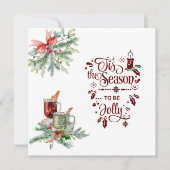 Charm Greenery is het kerstscript voor de seizoens Kaart (Voorkant)