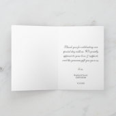 Charm Handschrift Trouwfoto Dank u script. Bedankkaart (Binnen)