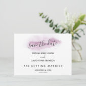 Charm kalligrafie roze aquarel de datum opslaan save the date (Staand voorkant)