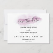 Charm kalligrafie roze aquarel de datum opslaan save the date (Voorkant)