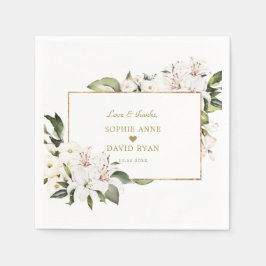 Charm Keizerlelies Goud 1e Verjaardag Doop   Servet