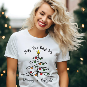 Charm Kerstboom Vrolijk & Helder T-shirt