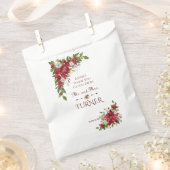 Charm Kerstrood wit Poinsettia Lijst Weddenschap Bedankzakje (Geknipt)