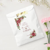 Charm Kerstrood wit Poinsettia Lijst Weddenschap Bedankzakje (Gezegeld)