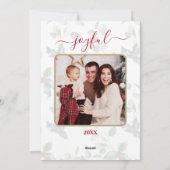 Charm Kleurrijke Joy Script Kerstvakantie Kaart (Achterkant)