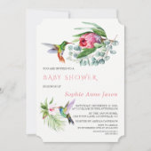 Charm Kolibrie Tropische Bloemen Baby Shower Kaart