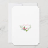 Charm Kolibrie Tropische Bloemen Baby Shower Kaart (Achterkant)