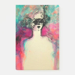CHARM/Lady met maskerroze Blauwgroen groen Post-it® Notes