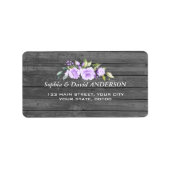 Charm Lavendel Bloemenschuur Houten Bruiloft Etiket (Voorkant)