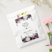 Charm Lavendel Navy Blauwe Bloemige Bloesem DANK J Bedankzakje (Gezegeld)