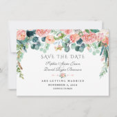 Charm Lavendel Paarse Bloem Bloei Bewaar De Datum Save The Date (Voorkant)