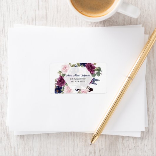 Charm Lavendel Paarse Bloemige Bloeiende Trouw Etiket (Insitu)