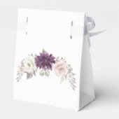 Charm Lavendel Roze Blush Bloemen Monogram Doop Bedankdoosjes (Achterkant)