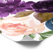 Charm Lavender Blue Floral Wedding Welcome Sign Poster (Hoek)