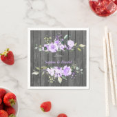 Charm Lavender Floral Barn Wood Wedding Servet (Insitu)