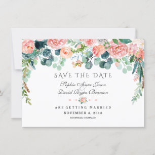 Charm Lavender Paarse Floral Bloom Save the Date