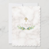 Charm Lemon Fruits Marble Calligraphy Christening Kaart (Achterkant)