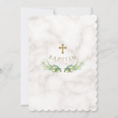 Charm Lemon geeft marmer Gold Cross-Baptisme Kaart (Achterkant)