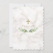 Charm Lemon Vruchten Marmer Goud Kruik Doop Kaart (Achterkant)