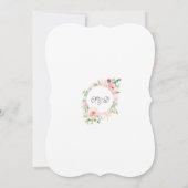 Charm Lentewaterverf Pioenrozen Bloei Trouwfeest Kaart (Achterkant)
