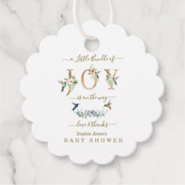 Charm Little Bundle of Joy Hummingbird Baby shower Bedankjes Labels