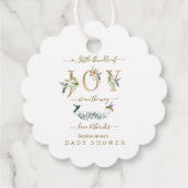 Charm Little Bundle of Joy Hummingbird Baby shower Bedankjes Labels (Achterkant)
