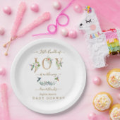 Charm Little Bundle of Joy Hummingbird Baby shower Papieren Bordje (Feest)