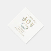 Charm Little Bundle of Joy Hummingbird Baby shower Servet (Hoek)