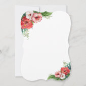 Charm Luau Flamingo Tropisch Bloem Bruiloft Kaart (Achterkant)