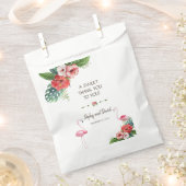 Charm Luau Flamingo Tropisch Bloemstuk DANK JE WEL Bedankzakje (Geknipt)