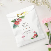 Charm Luau Flamingo Tropisch Bloemstuk DANK JE WEL Bedankzakje (Gezegeld)