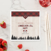 Charm LumberJack en Jill Trouwen 30ste Jubileum Servet (Insitu)