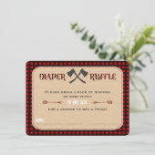 Charm Lumberjack Hunter Boy Diaper Raffle Kaart (Staand voorkant)