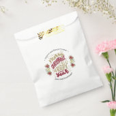 Charm Merry Happy Nieuwjaar Typografie Bedankzakje (Gezegeld)