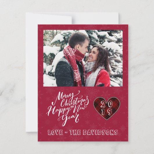 Charm Merry Happy Nieuwjaarsfoto van Charm Feestdagenkaart (Voorkant)