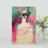 CHARM MONOGRAM BEAUTY MODE STATIONERY BRIEFPAPIER (Staand voorkant)