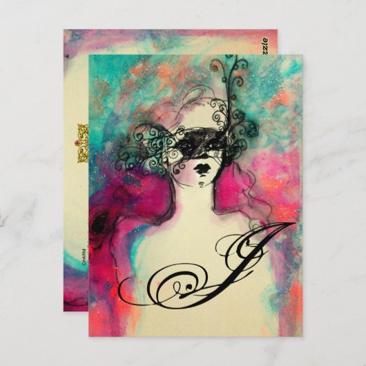 CHARM MONOGRAM BRIEFKAART (Voorkant / Achterkant)