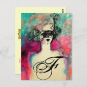 CHARM MONOGRAM BRIEFKAART (Voorkant / Achterkant)