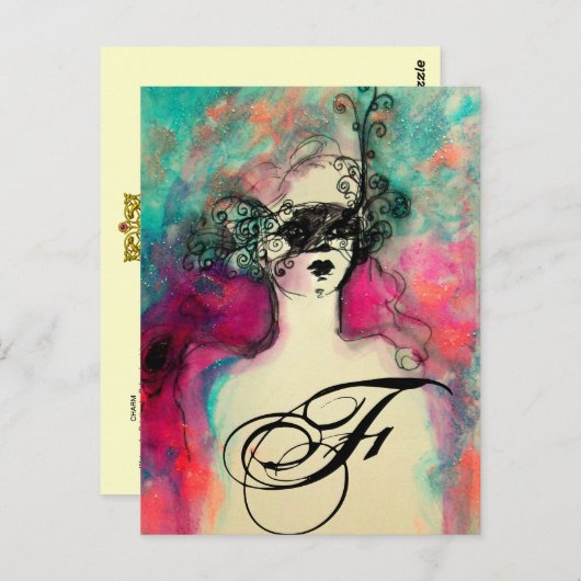 CHARM MONOGRAM BRIEFKAART (Voorkant / Achterkant)