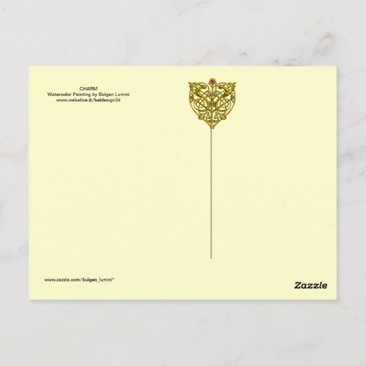 CHARM MONOGRAM BRIEFKAART (Achterkant)