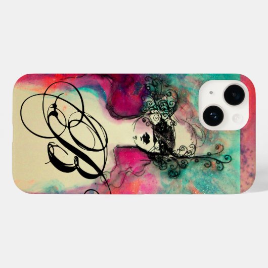 CHARM MONOGRAM Case-Mate iPhone CASE (Achterkant (horizontaal))