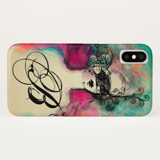 CHARM MONOGRAM Case-Mate iPhone CASE (Achterkant (horizontaal))