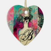 CHARM MONOGRAM, hart Keramisch Ornament (Rechts)